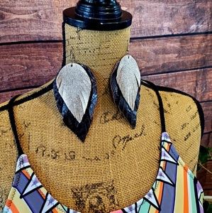 Leather Layered Earrings